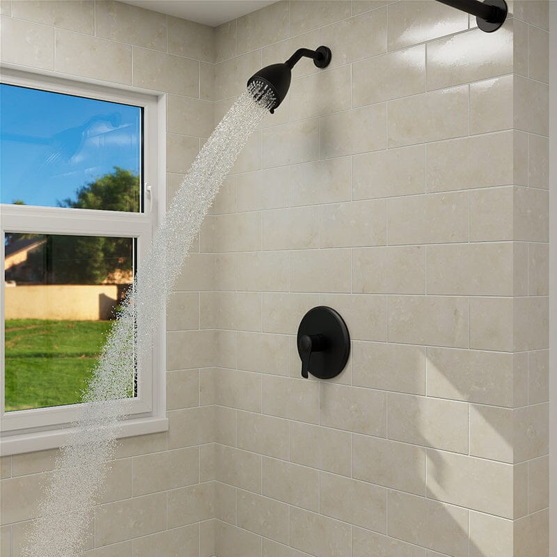 Giving Tree Filtered Shower Head Set with 8 Spray Mode Matte Black