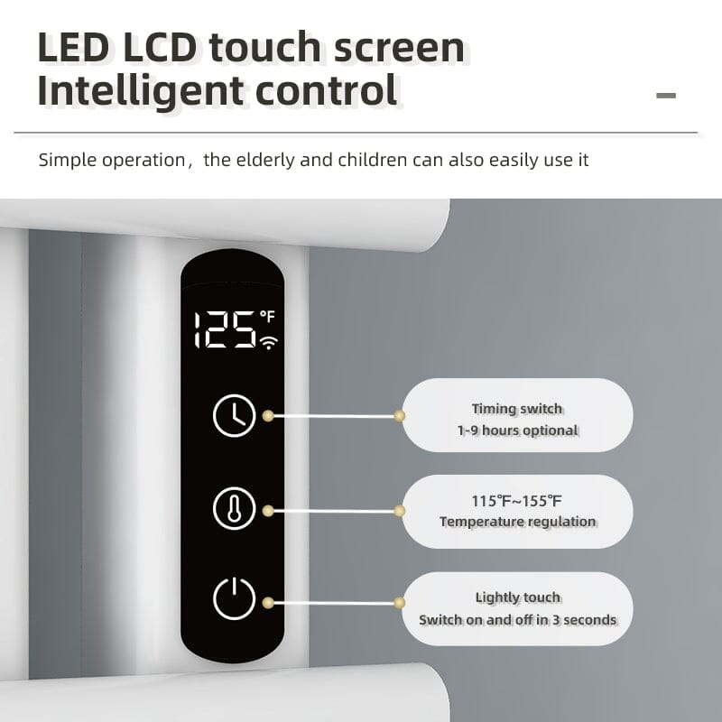 Heated towel rack online with timer