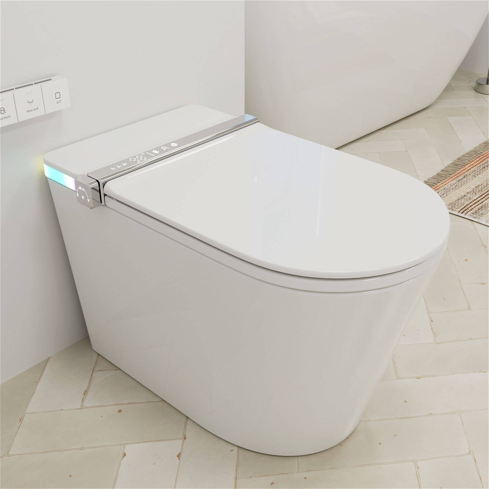 GIVINGTREE Smart Toilet with Bidet Built in, Colorful Ambient Light ...