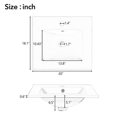 20 Inch White Mid Century Modern Freestanding Vanity Sink Dimensions Specs Showcase