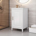 20 inch White Minimalist Bathroom Vanity with Storage