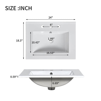 24 inch two tone design bathroom vanity countertop dimensions specifications