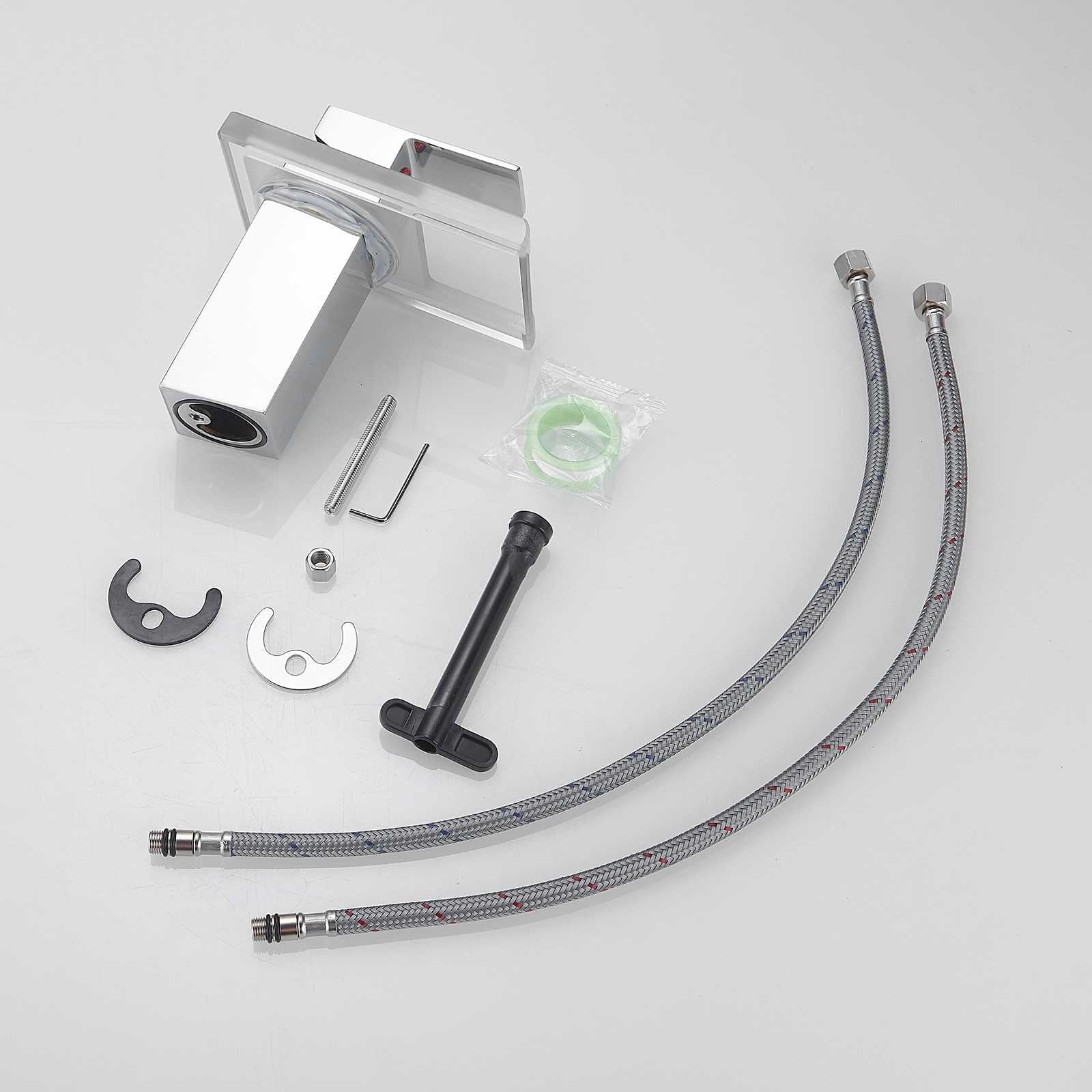 Chrome single handle faucet disassembled