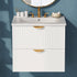 24 inch White Floating Bathroom Vanity with Sink