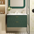 30 in Green Bathroom Vanity with Gold Hardware