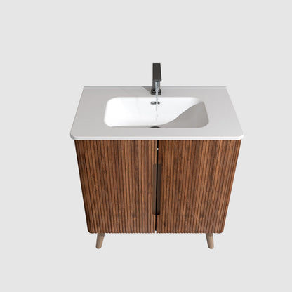 30&quot; Floor Vanity with Arc Basin Soft Close