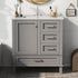 30 inch Gray Solid Wood Bathroom Vanity with Top