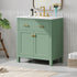 30 inch Sage Green Bathroom Vanity with Undermount Single Sink