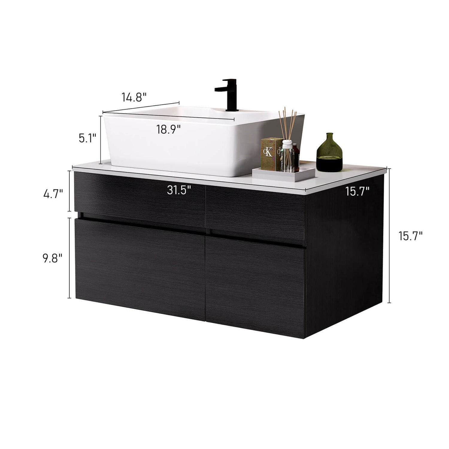 32 inch left offset vanity bathroom vanity dimensions specification drawing