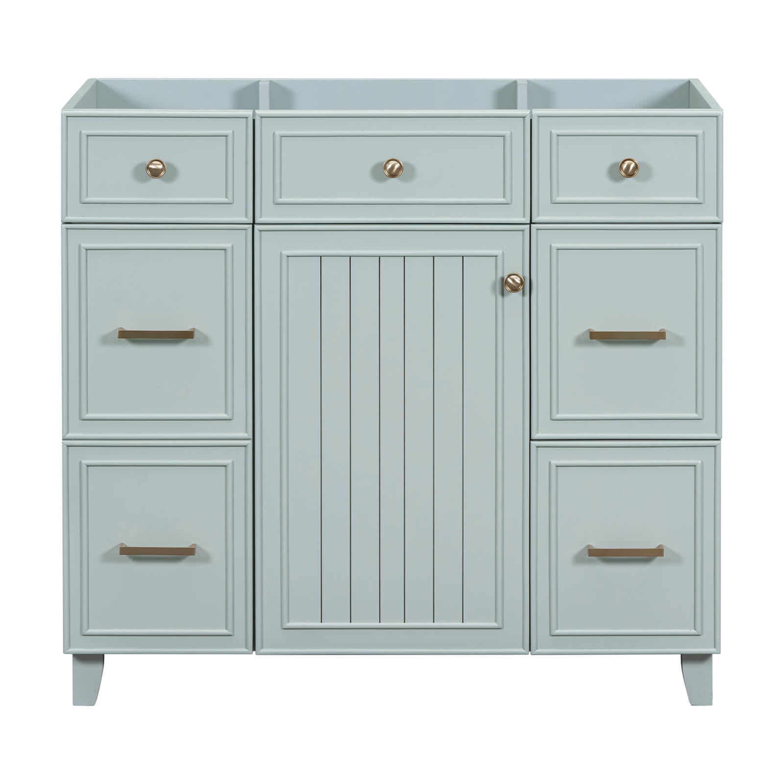 36 Green Bathroom Vanity Cabinet with 4 Drawers