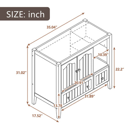 36 Inch White Bathroom Vanity Cabinet Only Overall Dimensions Specifications