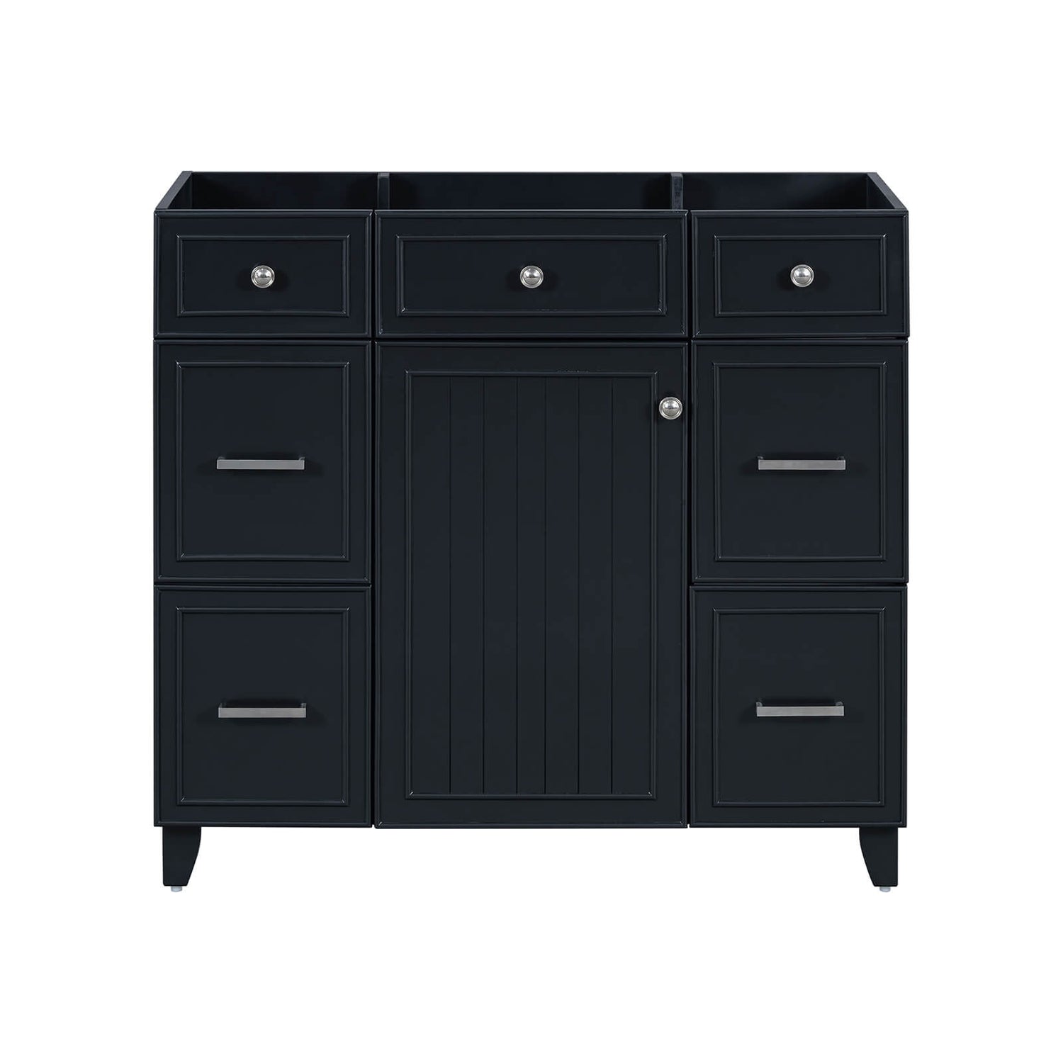 36 inch Black Bathroom Vanity Cabinet with 4 Drawers