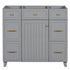 36 inch Gray Bathroom Vanity Cabinet with 4 Drawers