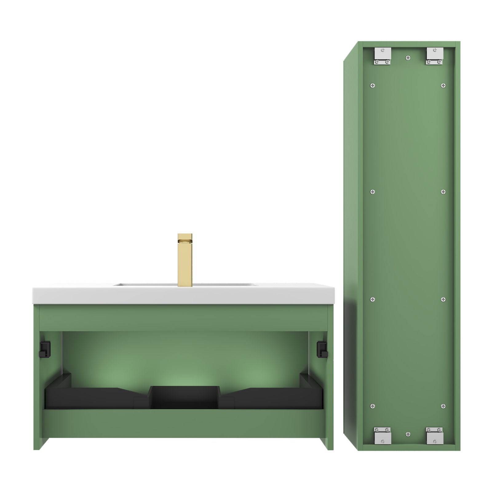 36&quot; Positano Wall-Hung Vanity Green