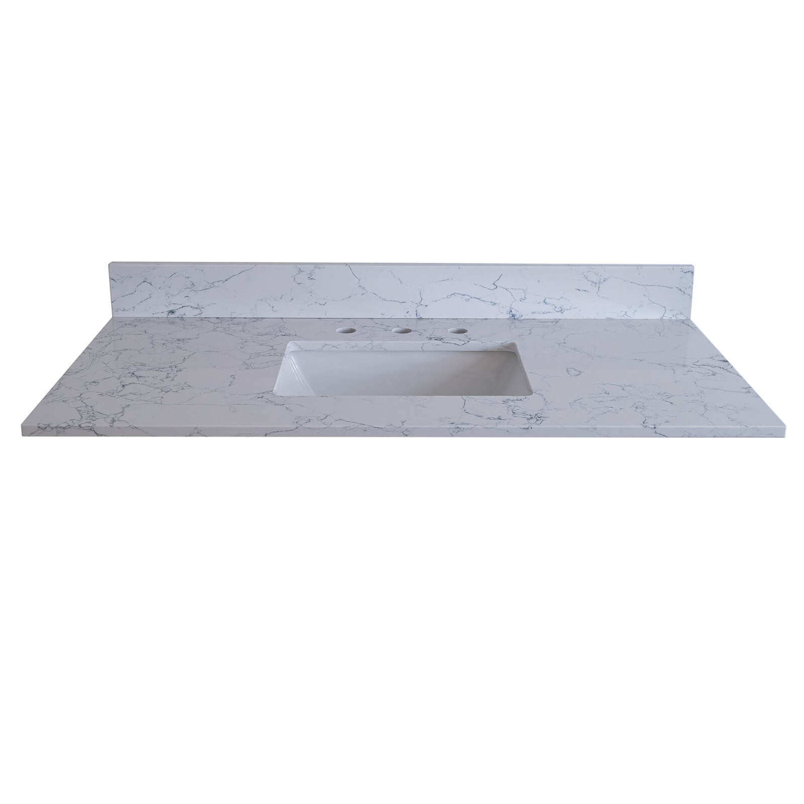 37 inch Carrara marble bathroom vanity top with backsplash