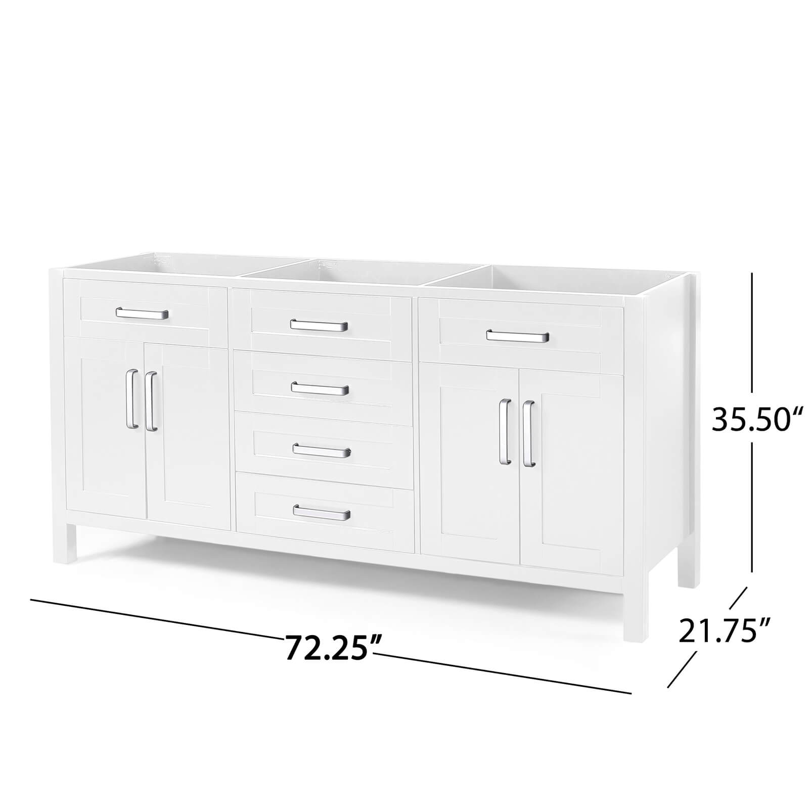 73 Inch Marble Top Plywood Bathroom Vanity Cabinet Size Specifications