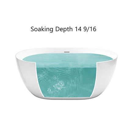51 Inch Acrylic Freestanding Soaking Tub Water soluble Liang