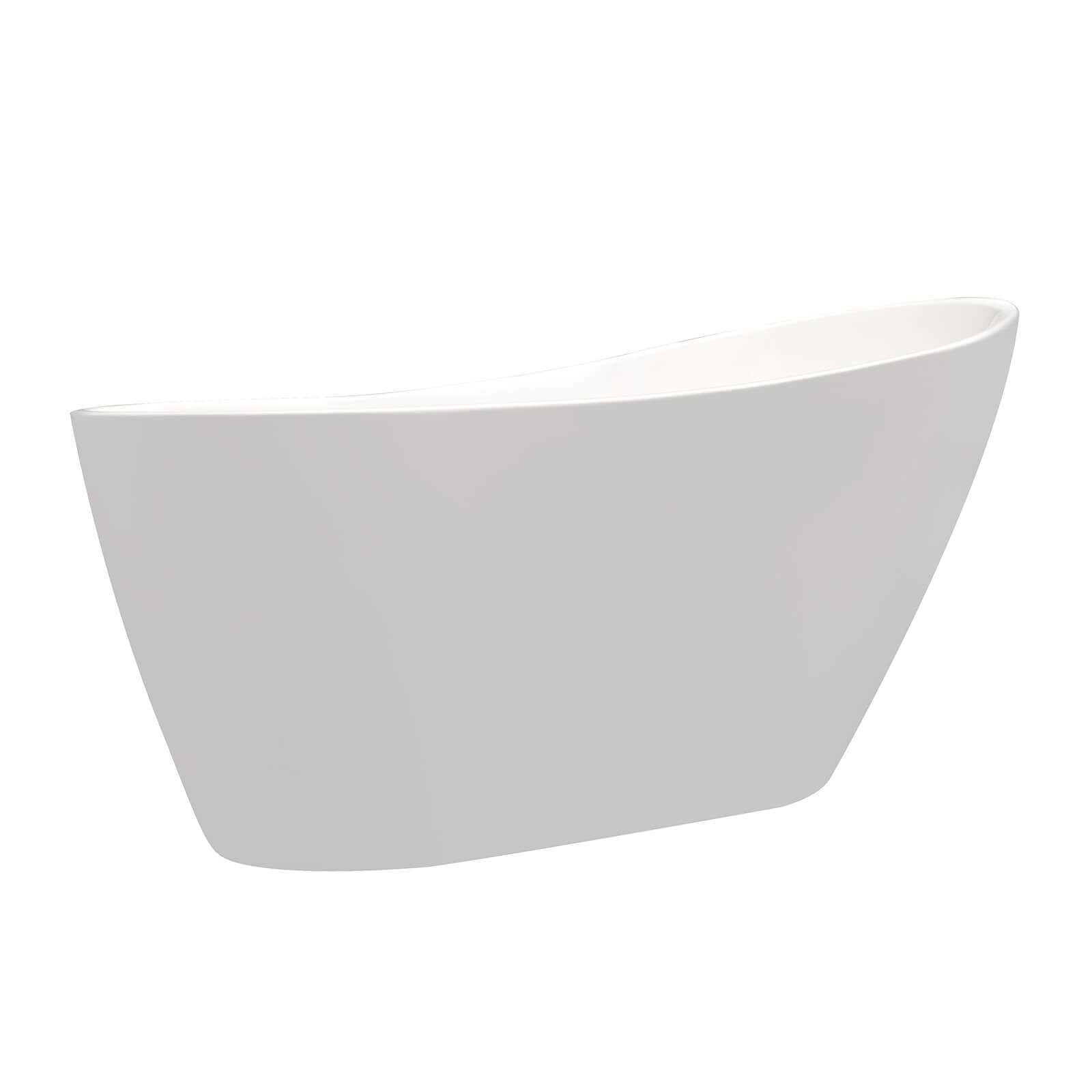 54 inch White Slipper Soaking Tub Made of Premium Acrylic Material