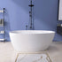 55 inch Gloss White Acrylic Freestanding Bathtub