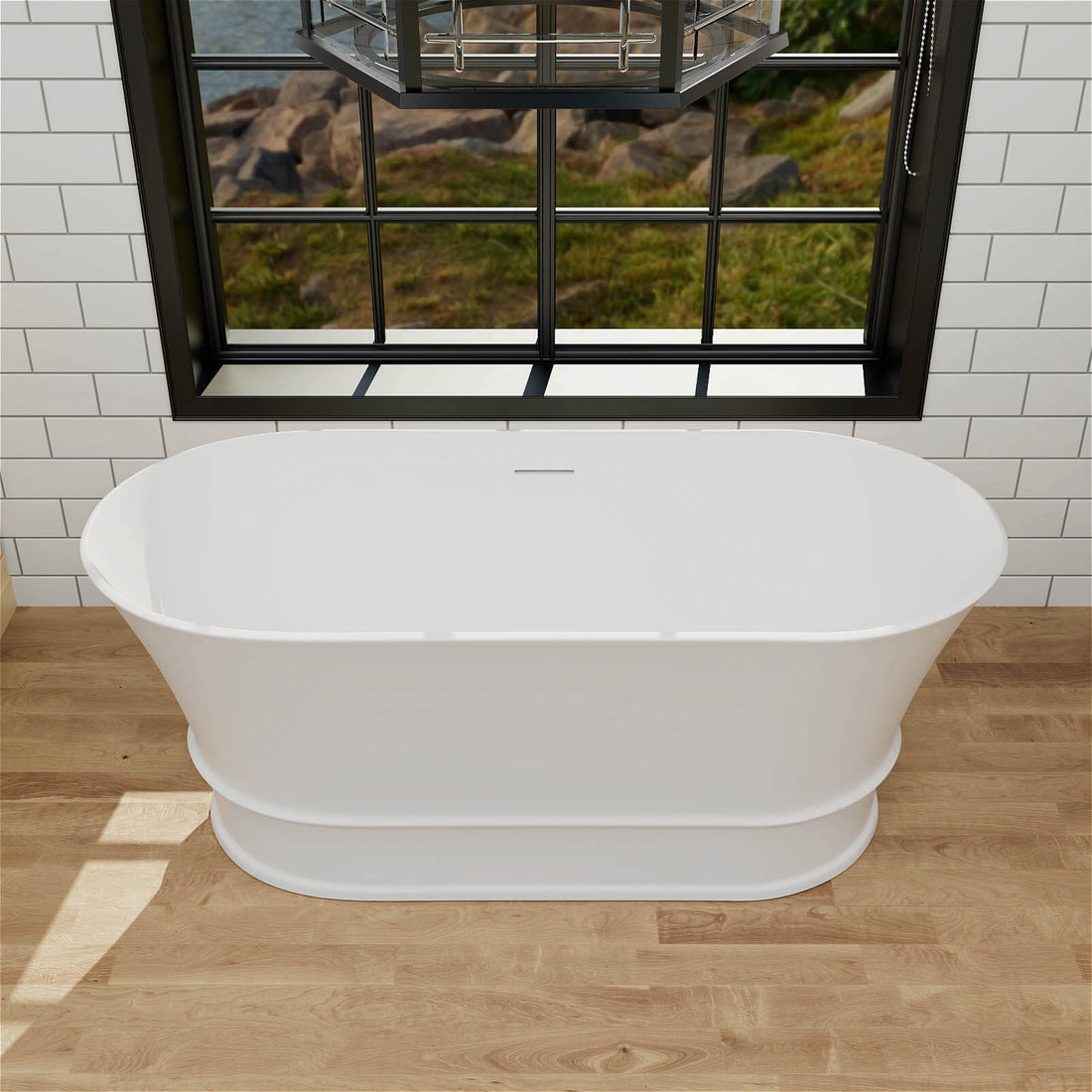 59 inch Vintage Solid Surface Stone Tub