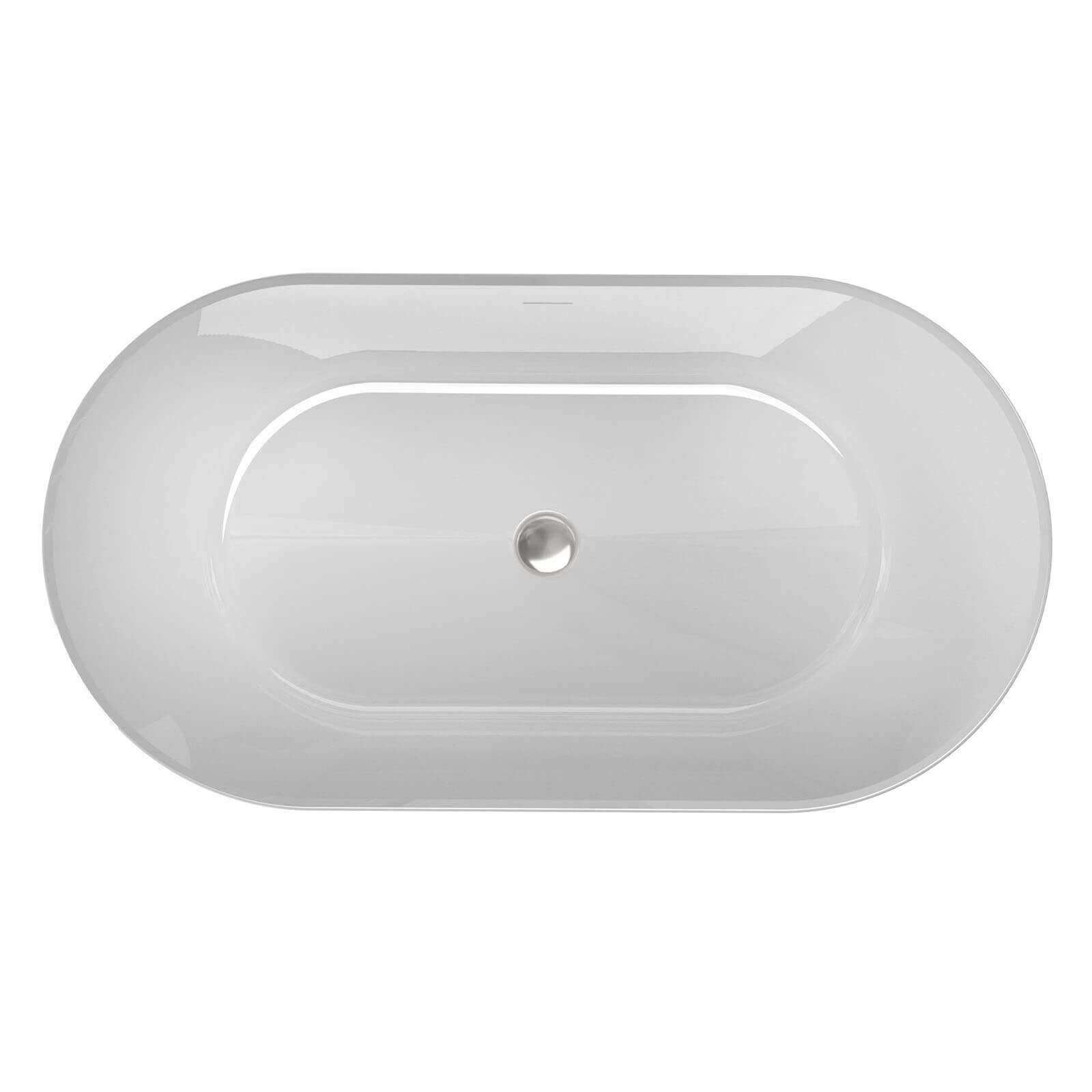 60 inch acrylic soaking tub white interior detail