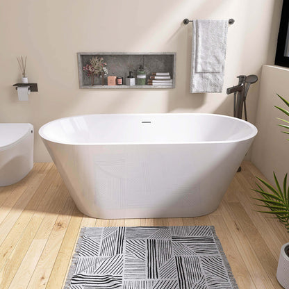 67 inch Flat-Bottom Acrylic Bathtub