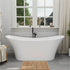 69 inch Double Slipper Deep Soaking Freestanding Bathtub