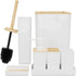 7 Piece Bamboo Bathroom Accessories Set in White