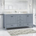 73 inch Grey Poplar Wood Bathroom Vanity with 6 Drawers