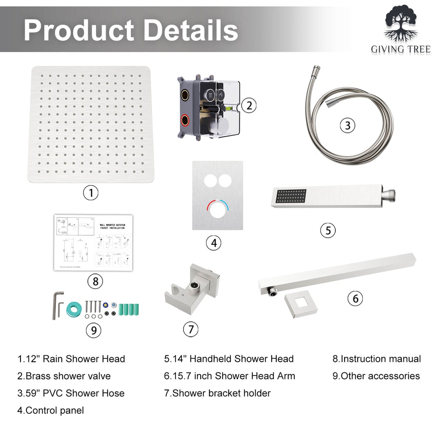 Accessories included in the product package