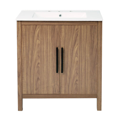 30&quot; Floor Standing Wood Finish Bathroom Vanity