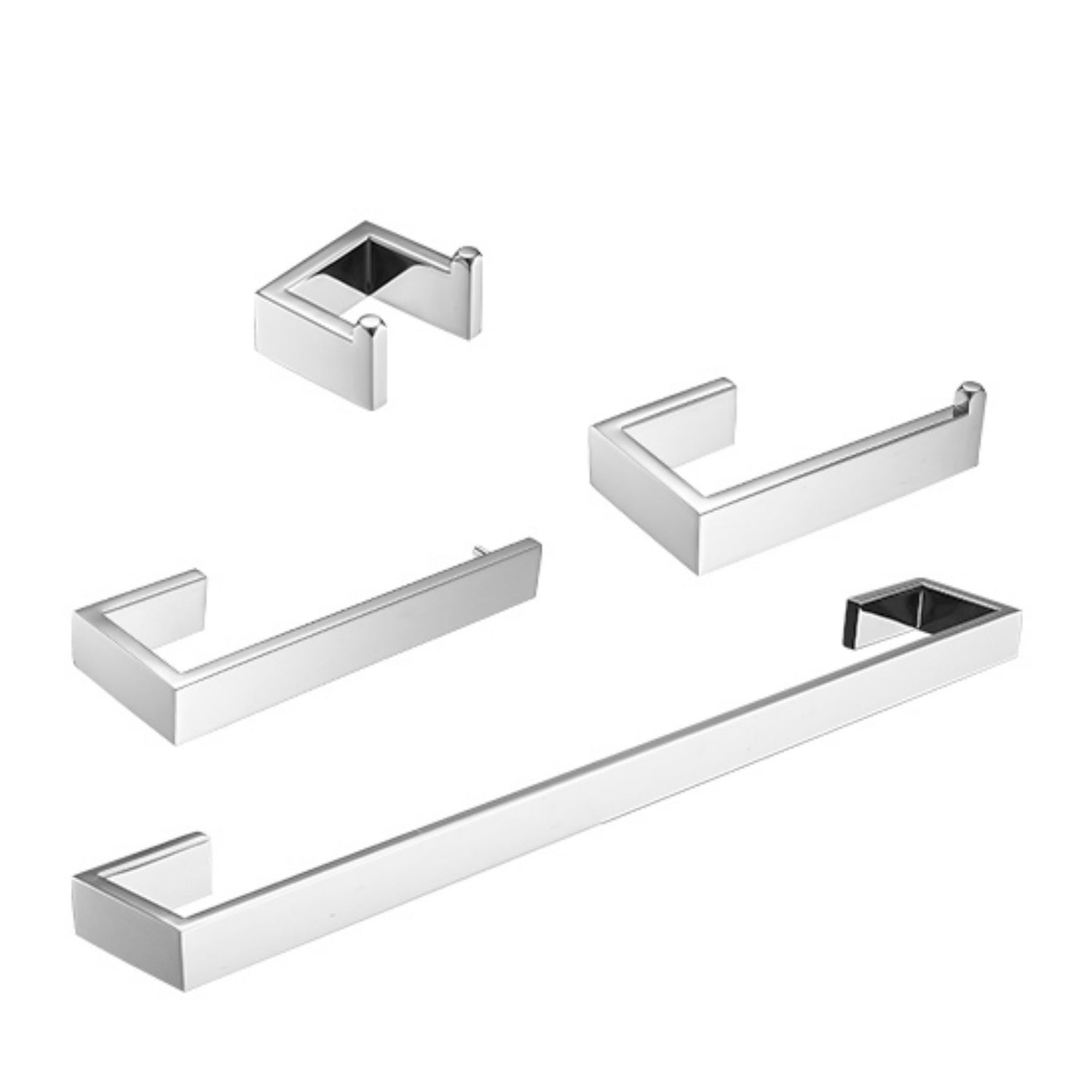 Bathroom Hardware Set with Adjustable Towel Bar