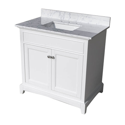 Beautiful Carrara marble vanity top with built in backsplash for bathroom enhancement