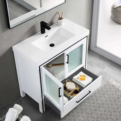 Birmingham 36&quot; Freestanding Vanity 2 Doors 1 Drawer White