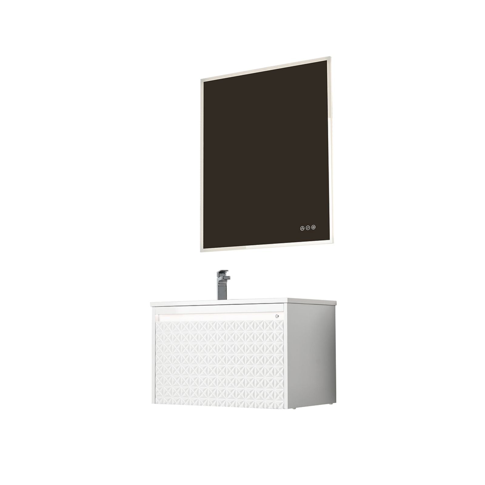 Blossom 30&quot; LED-Lit Minimalist Vanity White