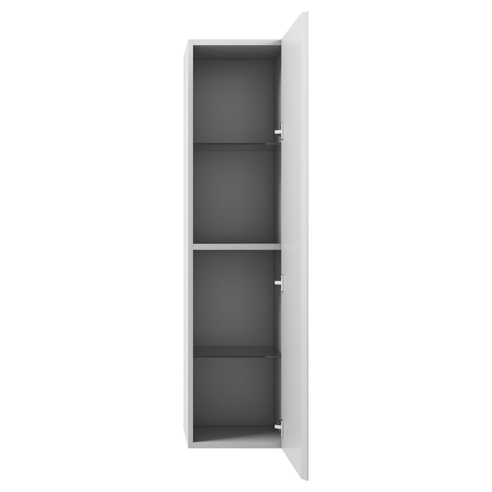 Blossom 48&quot; Wall-Hung Side Cabinet 1 Door 3 Shelves Gray