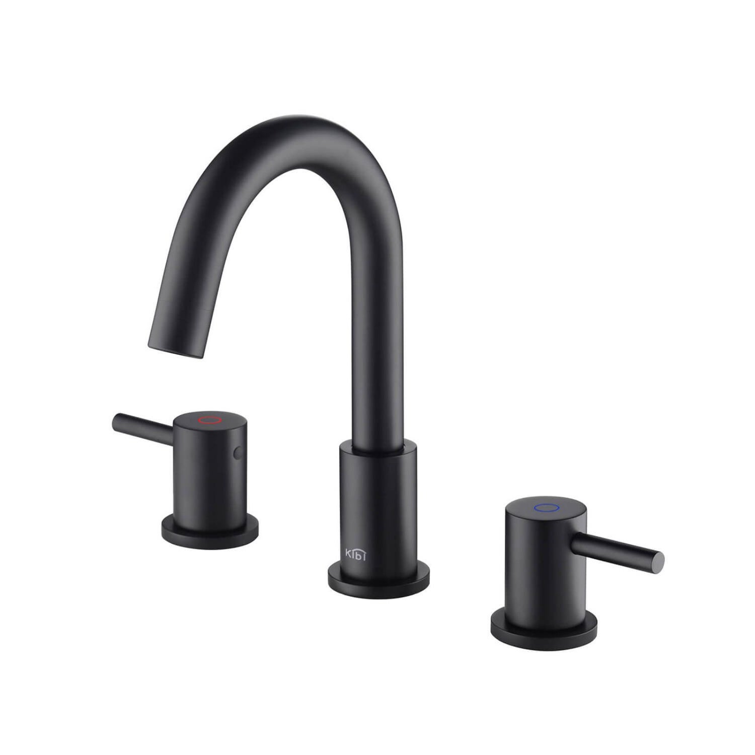 Blossom 9&quot; Widespread Solid Brass Bathroom Sink Faucet Black