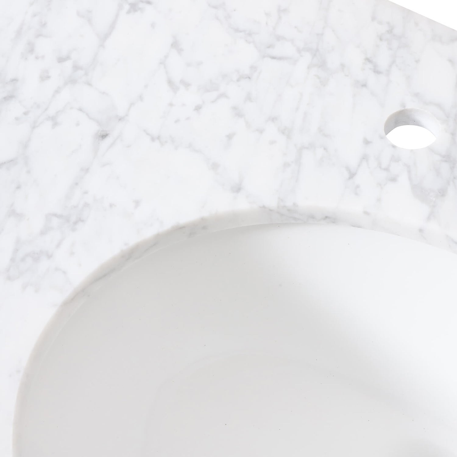 Carrara Marble Bathroom Vanity Top with Dual Undermount Sinks