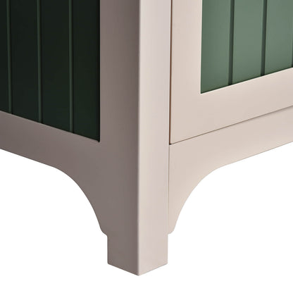 Detail of the legs of the 24 inch two tone design bathroom vanity