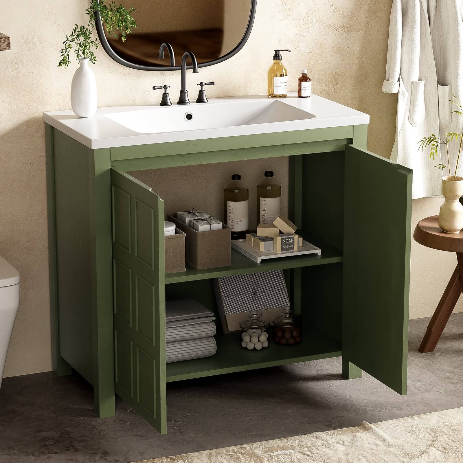 Durable and elegant bathroom cabinet with ample storage space