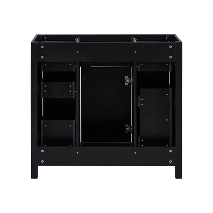 Durable and functional black bathroom vanity with user friendly design