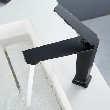 Durable black faucet with anti splash design