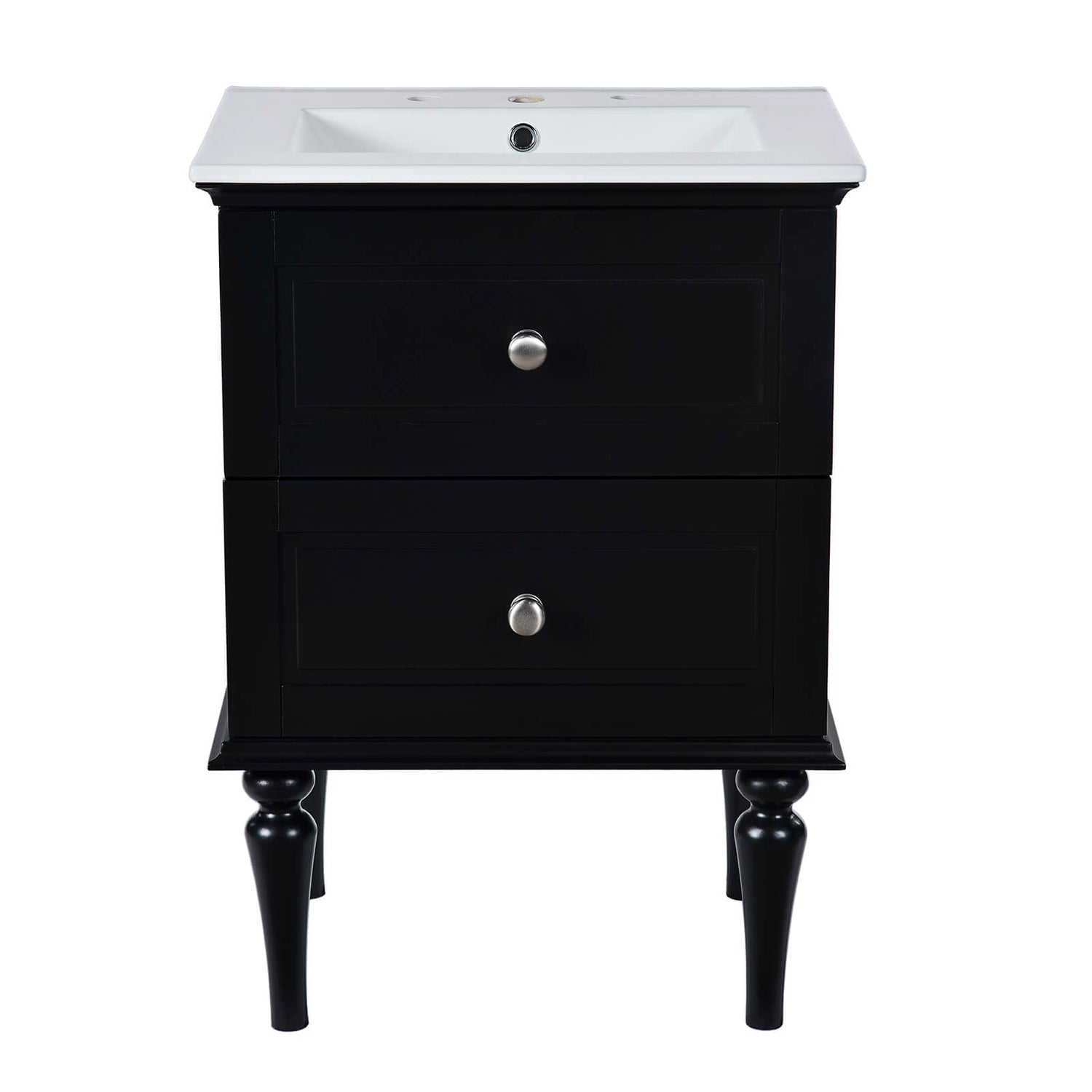 Elegant Solid Wood Shaker Bathroom Vanity with Flip Top Storage