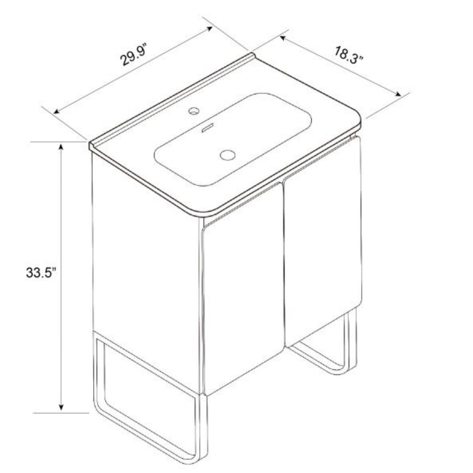 Floor Vanity with R36 Basin