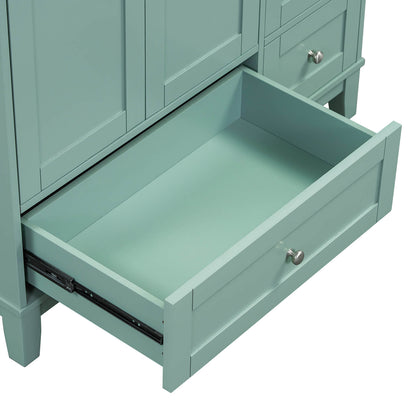 Fresh mint green vanity elegant design no sink included