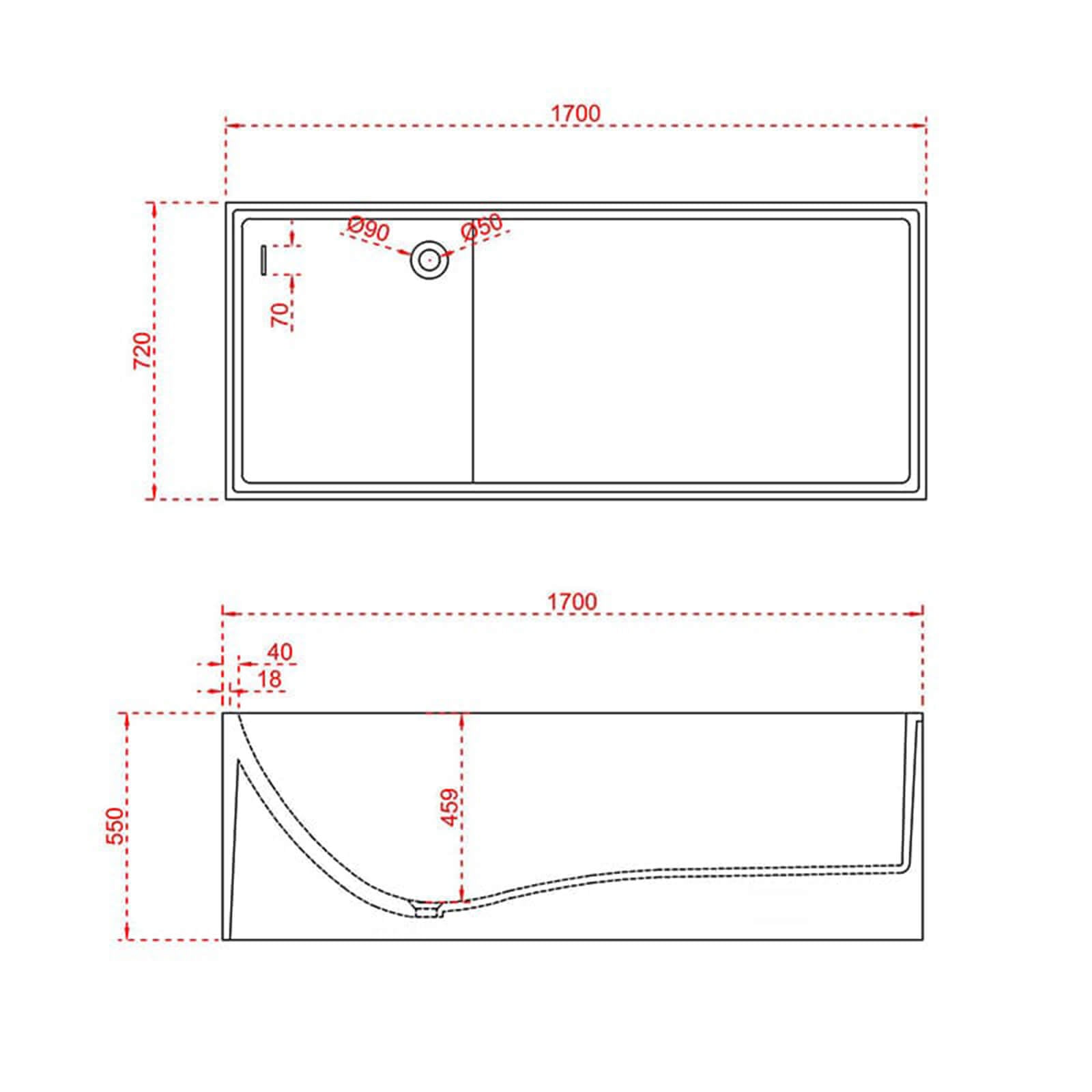 GTFS313-1700 Dimensions