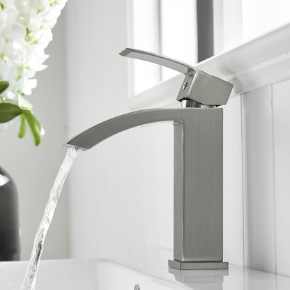 Giving Tree Single Handle Bathroom Faucet Brushed Nickel