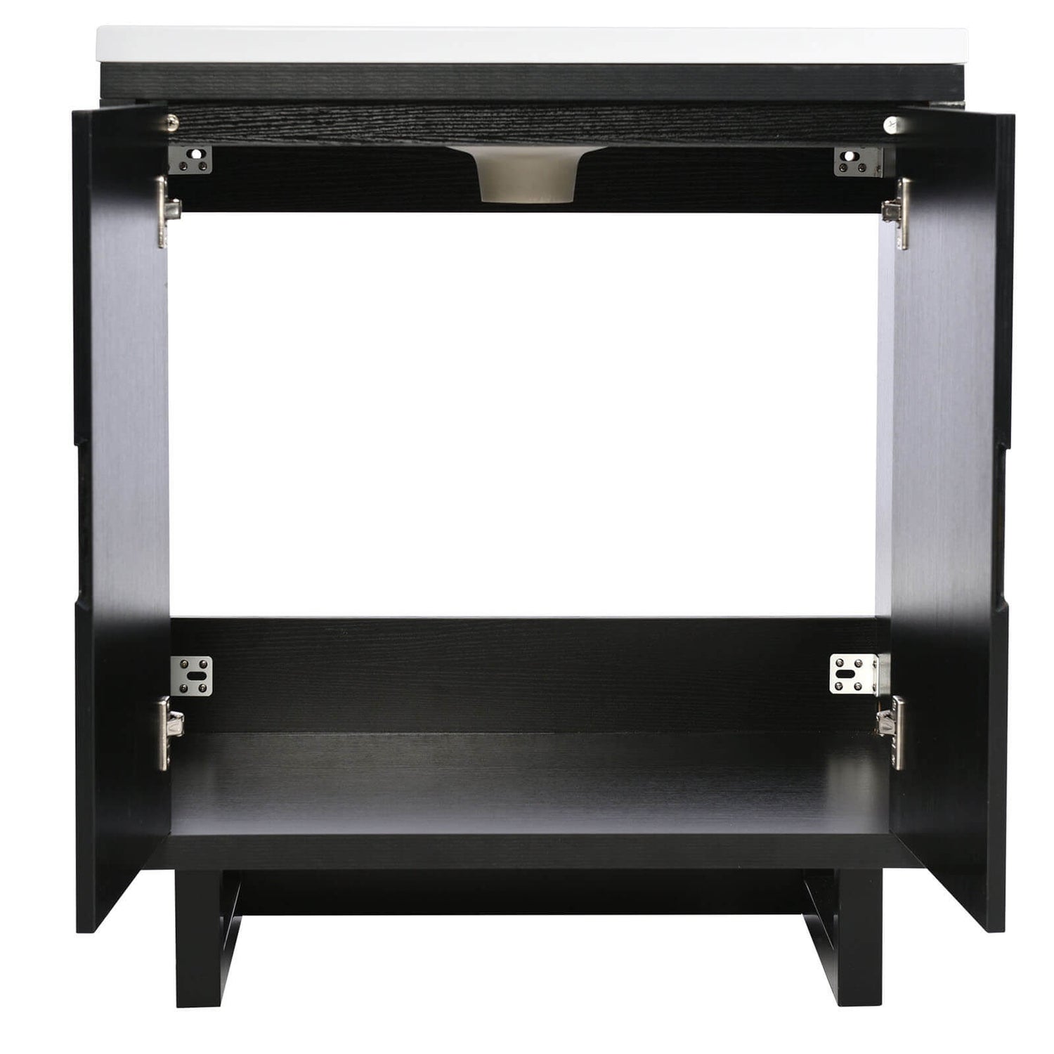 High quality 30 in Black Freestanding Bathroom Vanity with ample storage