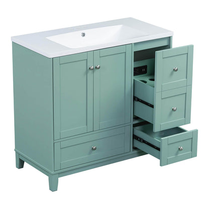 High quality mint green bathroom vanity with USB ports