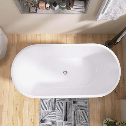 High quality 67 inch flat bottom acrylic bathtub